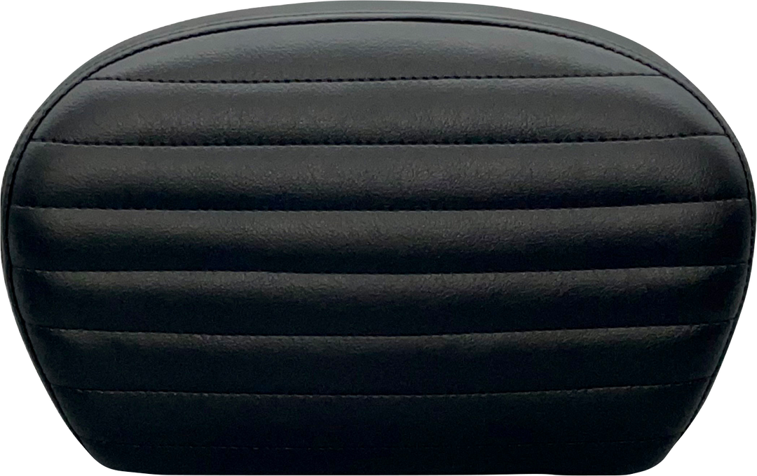 LE PERA Sissy Bar Pad - Large - Pleated - Dull Black L-SBP01PT-DULL