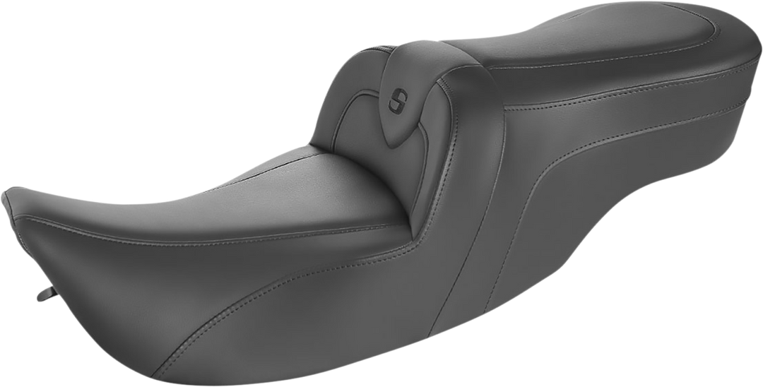 SADDLEMEN RoadSofa™ Seat - without Backrest - Black w/ Black Stitching - FLH/FLT '97-'07 897-07-187