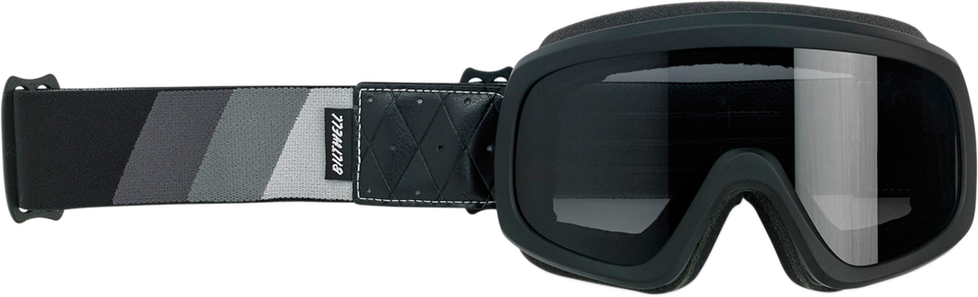 BILTWELL Overland 2.0 Goggle - Tri-Stripe - Black/Silver/Gray - Smoke Lens 2111-5102-002