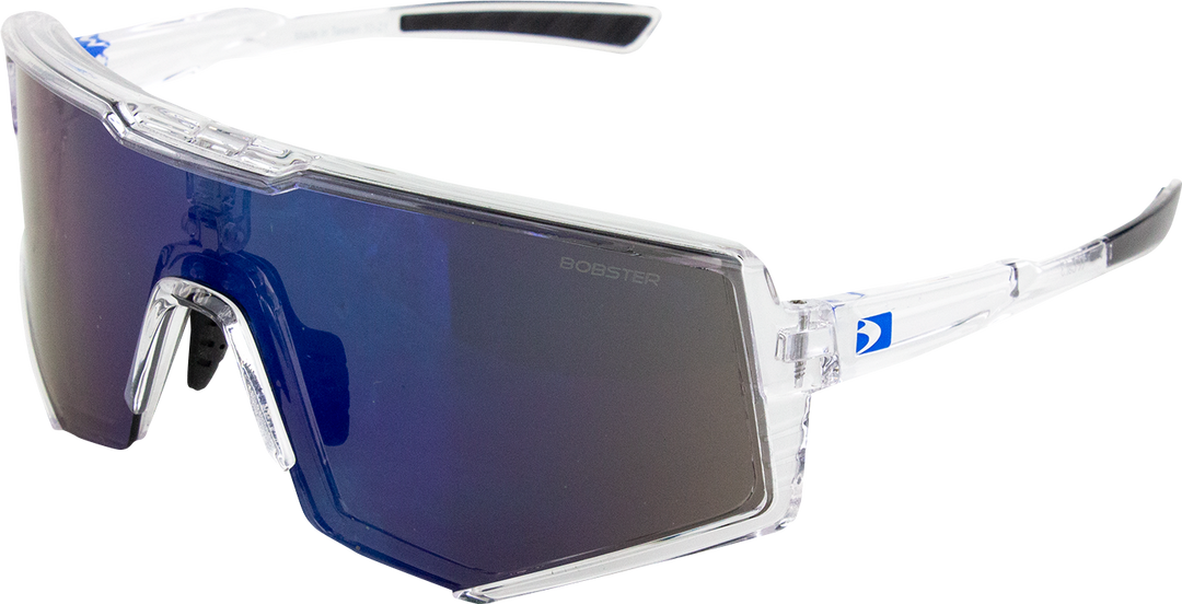 BOBSTER Sprocket Sunglasses - Crystal Clear - Blue Mirror Lens BSPR01