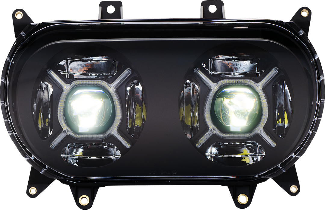 CUSTOM DYNAMICS LED Headlight - Black - FLTR CD-RG-H-B