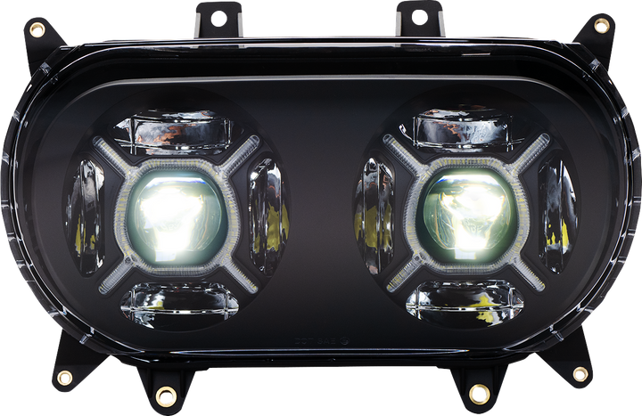 CUSTOM DYNAMICS LED Headlight - Black - FLTR CD-RG-H-B