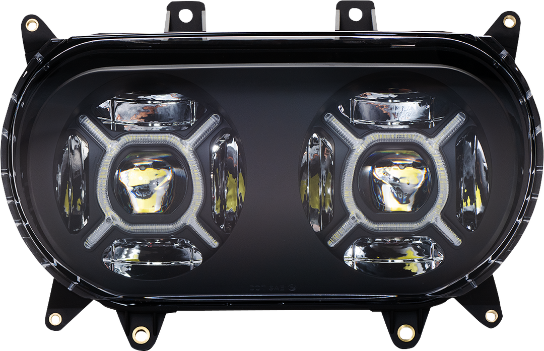 CUSTOM DYNAMICS LED Headlight - Black - FLTR CD-RG-H-B