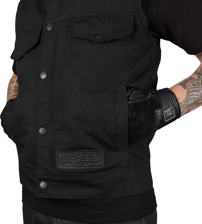 THRASHIN SUPPLY CO. Nightrider v2 Riding Vest - Black - XL - TMJ-12-11