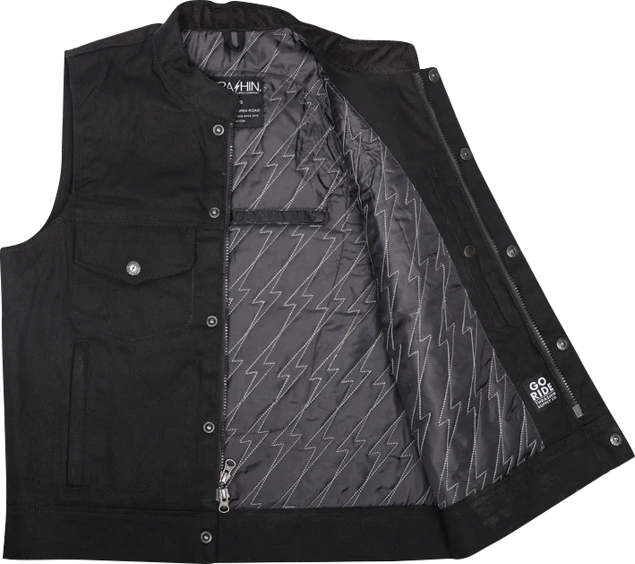 THRASHIN SUPPLY CO. Nightrider v2 Riding Vest - Black - Large - TMJ-12-10