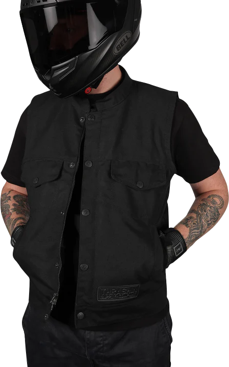 THRASHIN SUPPLY CO. Nightrider v2 Riding Vest - Black - Large - TMJ-12-10