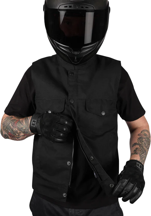 THRASHIN SUPPLY CO. Nightrider v2 Riding Vest - Black - Large - TMJ-12-10
