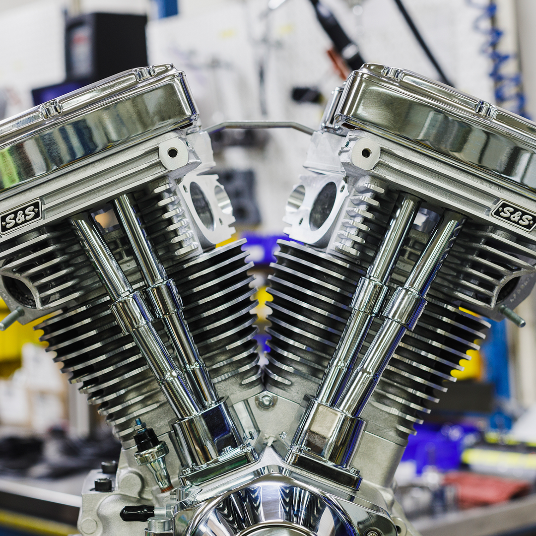 S&S CYCLE V111 Long-Block Engine- Natural - 84-'99 Custom Chasis w/Alternator Style Primary 310-1157