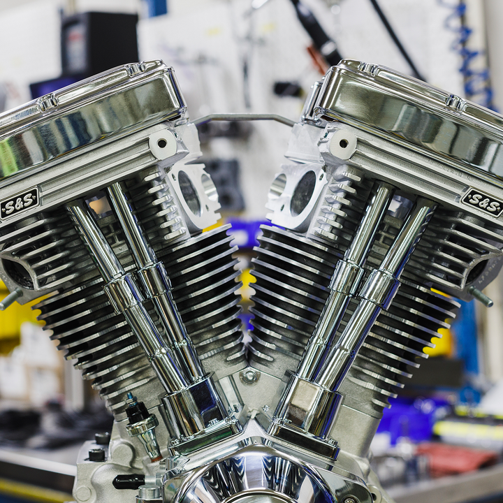 S&S CYCLE V111 Long-Block Engine- Natural - 84-'99 Custom Chasis w/Alternator Style Primary 310-1157