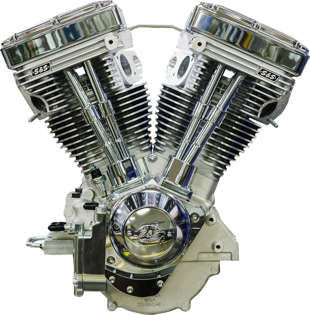 S&S CYCLE V111 Long-Block Engine- Natural - 84-'99 Custom Chasis w/Alternator Style Primary 310-1157