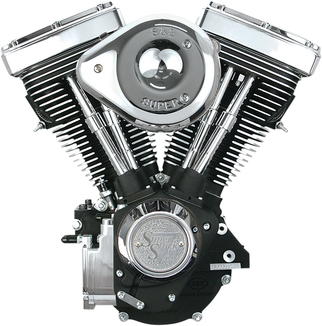 S&S CYCLE V80 Series Engine - Wrinkle Black - Custom Frame | Evolution Big Twin 310-0238