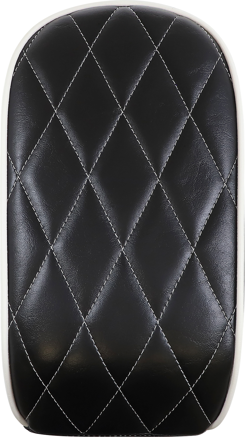 LE PERA Bare Bones Pillion Pad - White Diamond - Black - FL/FX '18-'24 LY-007PDMWTP