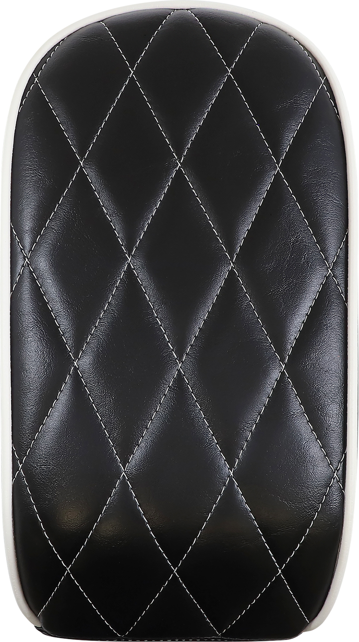 LE PERA Bare Bones Pillion Pad - White Diamond - Black - FL/FX '18-'24 LY-007PDMWTP