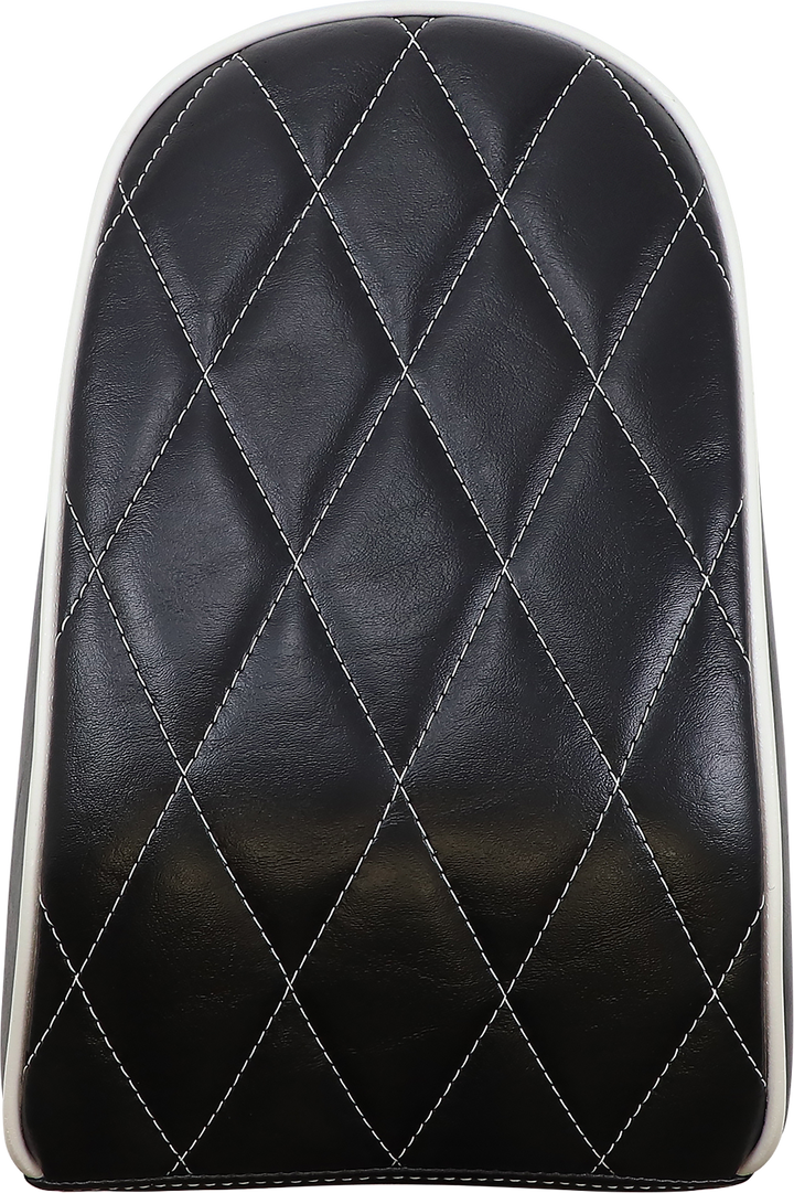 LE PERA Bare Bones Pillion Pad - Diamond - Black w/ White Stitch - FLFB/S '18-'25 LYO-007PDMWTP