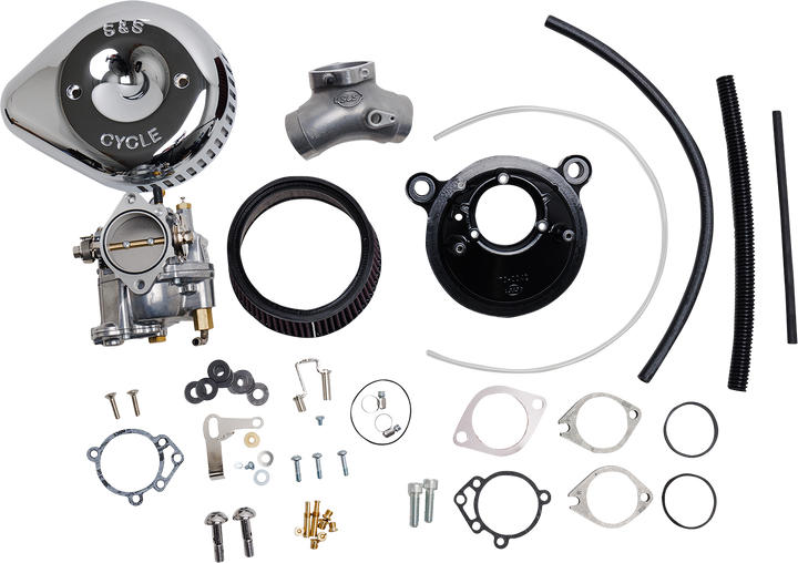 S&S CYCLE Super G Carburetor with Stealth Air Cleaner Kit - Chrome - Evolution Big Twin 110-0147