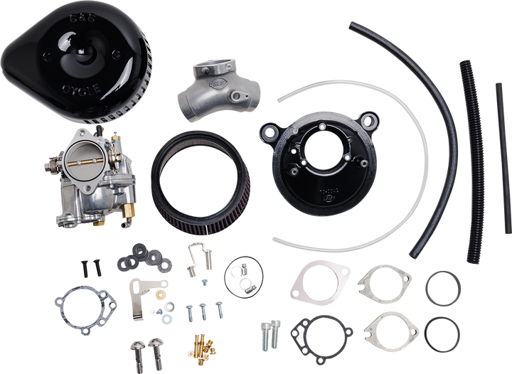 S&S CYCLE Super G Carburetor with Stealth Air Cleaner Kit - Gloss Black - Evolution Big Twin 110-0148