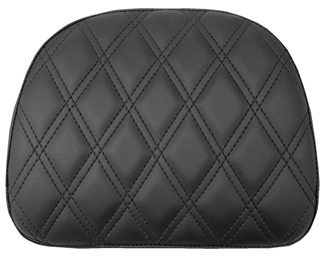 SADDLEMEN Touring Sissy Bar Pad - Black - Lattice Stitch - Indian '14-'22 061143