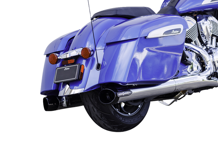 S&S CYCLE 4" Broadhead Slip-On Mufflers - Slash Cut - Chrome 550-1076