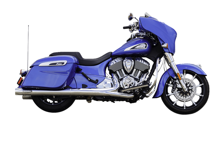 S&S CYCLE 4" Broadhead Slip-On Mufflers - Fishtail - Chrome 550-1077