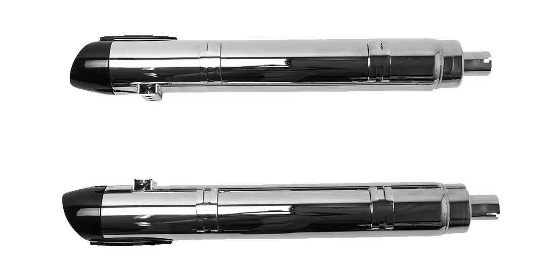 S&S CYCLE 4" Broadhead Slip-On Mufflers - Slash Cut - Chrome 550-1076