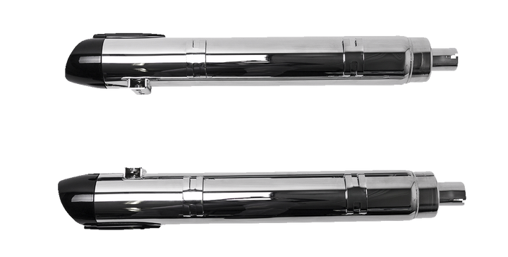 S&S CYCLE 4" Broadhead Slip-On Mufflers - Slash Cut - Chrome 550-1076