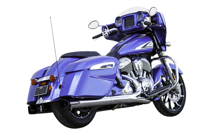 S&S CYCLE 4" Broadhead Slip-On Mufflers - Slash Cut - Chrome 550-1076