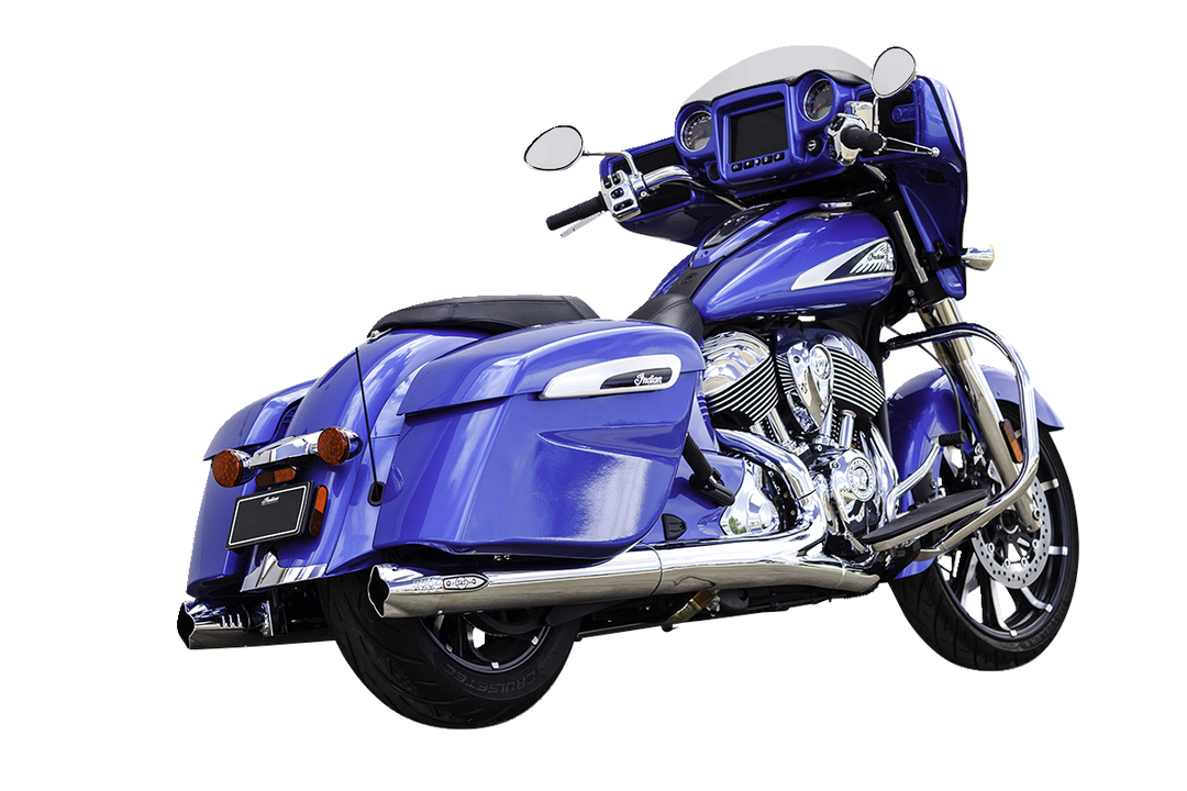 S&S CYCLE 4" Broadhead Slip-On Mufflers - Fishtail - Chrome 550-1077