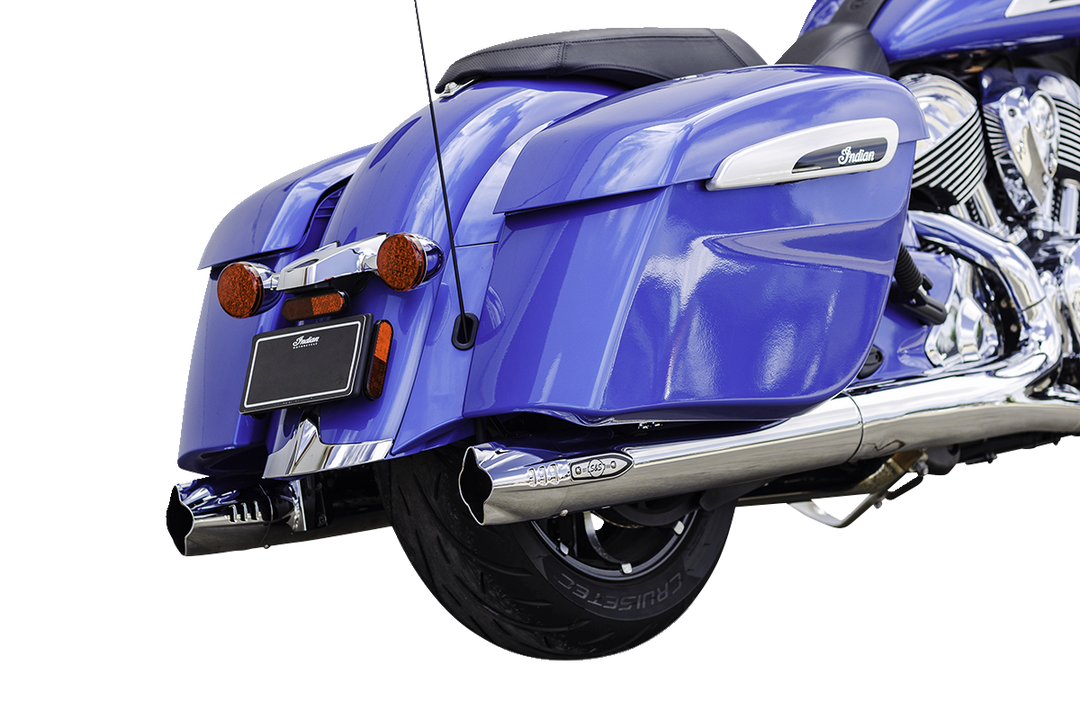 S&S CYCLE 4" Broadhead Slip-On Mufflers - Fishtail - Chrome 550-1077