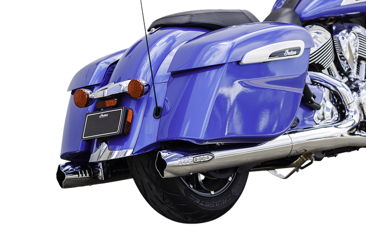 S&S CYCLE 4" Broadhead Slip-On Mufflers - Fishtail - Chrome 550-1077