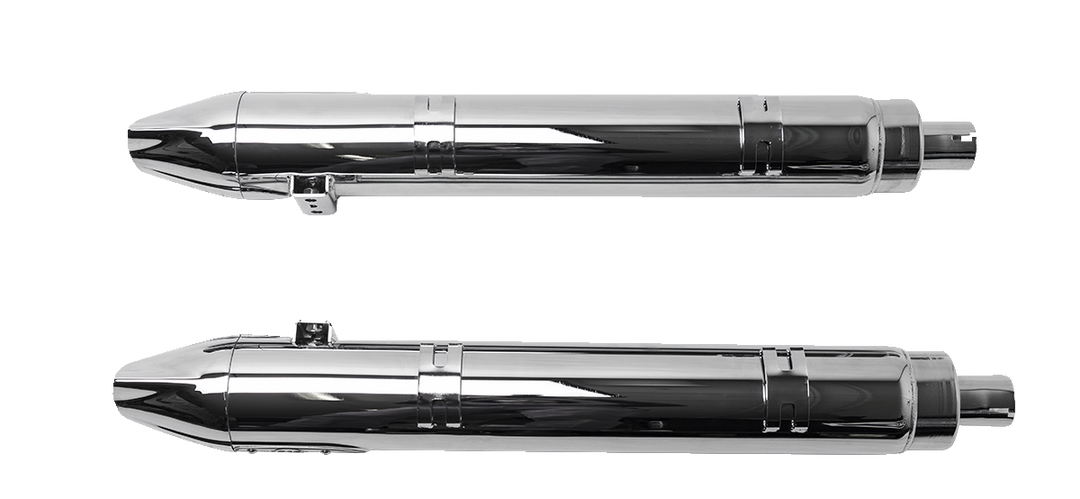 S&S CYCLE 4" Broadhead Slip-On Mufflers - Fishtail - Chrome 550-1077