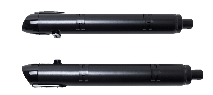 S&S CYCLE 4" Broadhead Slip-On Mufflers - Slash Cut - Black 550-1075