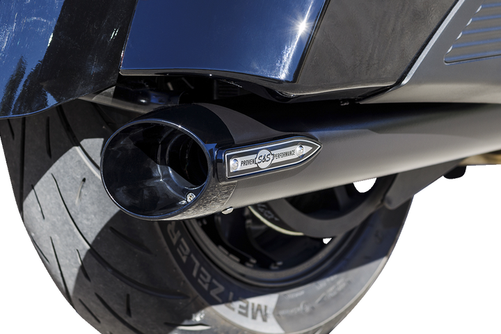 S&S CYCLE 4" Broadhead Slip-On Mufflers - Slash Cut - Black 550-1075