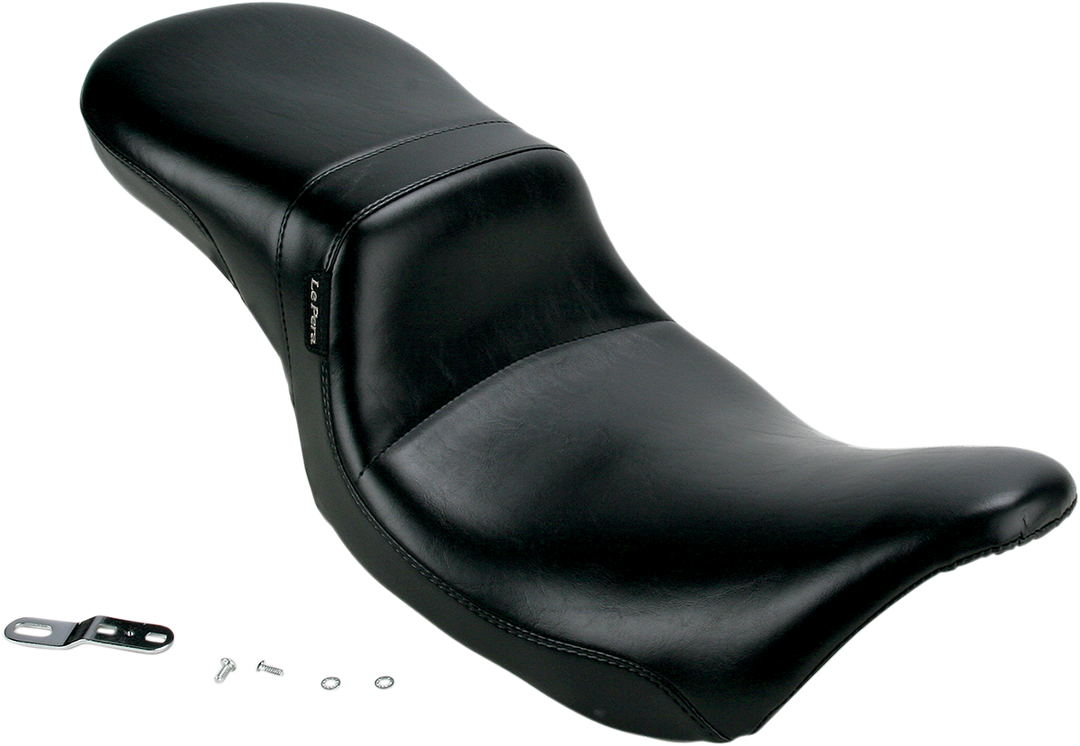 LE PERA Daytona 2-Up Seat - Without Backrest - Smooth - Black - FL '08-'25 LK-567