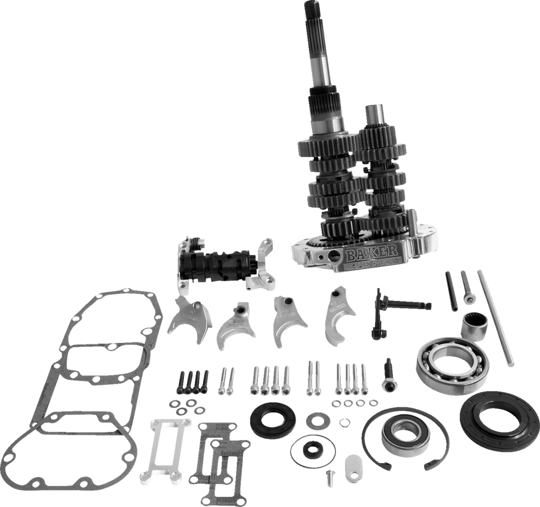 BAKER DRIVETRAIN Gear Set - Overdrive/6-Speed - Polished - '01 Touring OD6-404P-02