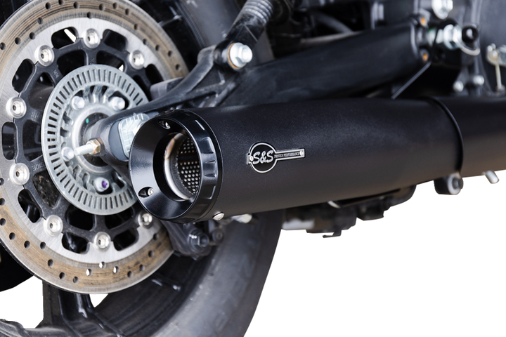 S&S CYCLE 2-into-1 Grand National Exhaust System - Black - 50-State 4111-266