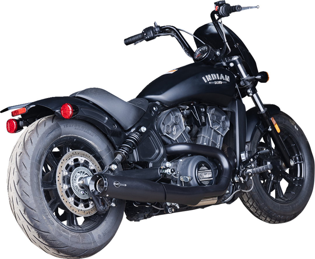 S&S CYCLE 2-into-1 Grand National Exhaust System - Black - 50-State 4111-266