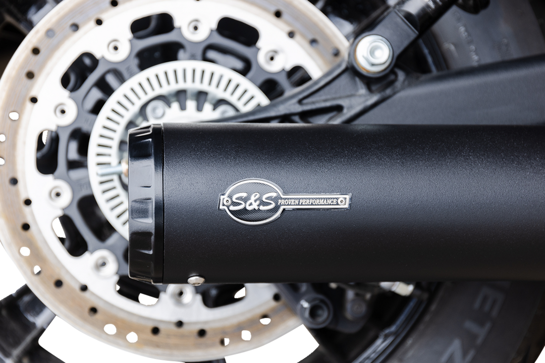 S&S CYCLE 2-into-1 Grand National Exhaust System - Black - 50-State 4111-266