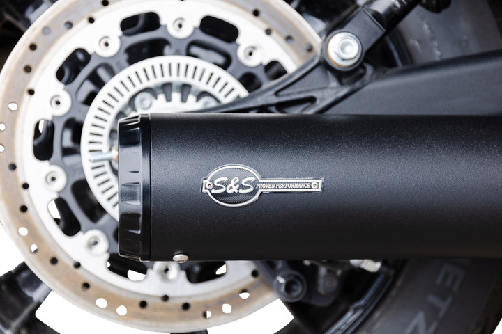 S&S CYCLE 2-into-1 Grand National Exhaust System - Black - 50-State 4111-266