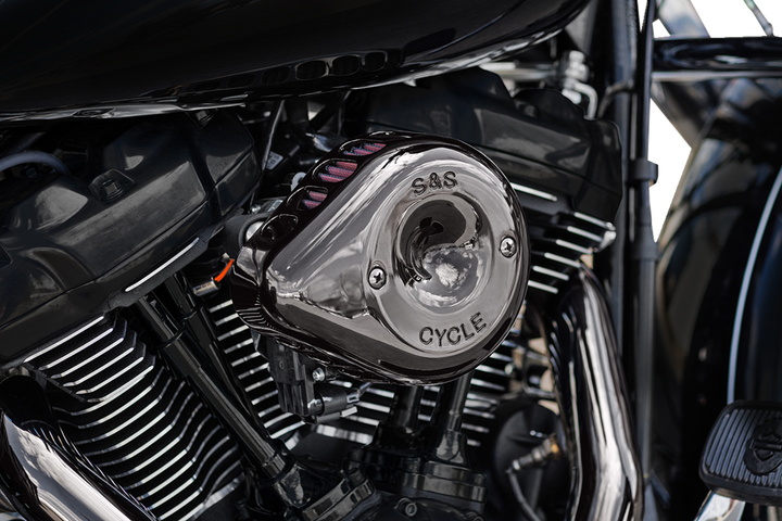 S&S CYCLE Stealth Mini Teardrop Air Cleaner - M8 - Lava Chrome 170-0782