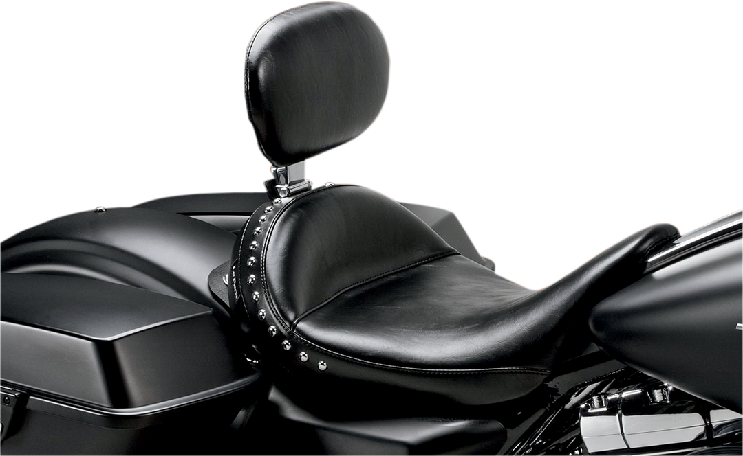 LE PERA Monterey Solo Seat - With Driver Backrest - Smooth - Black - FL '08-'23 LK-697BR