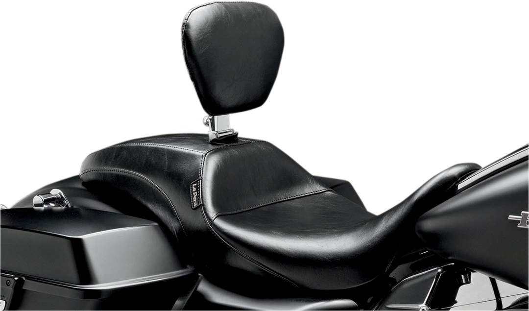 LE PERA Outcast Full-Length Seat - With Backrest - Smooth - Black - FL '08-'23 LK-987BR