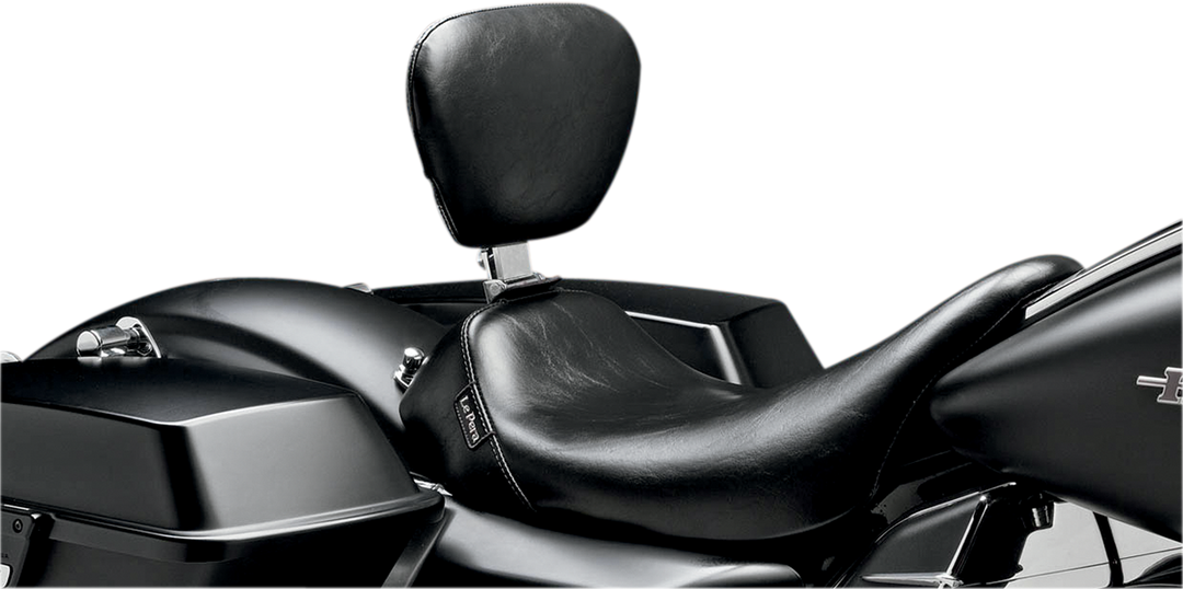 LE PERA Bare Bones Solo Seat - w/ Removable Drivers Backrest - Smooth - Black - FL '08-'23 LK-005BR