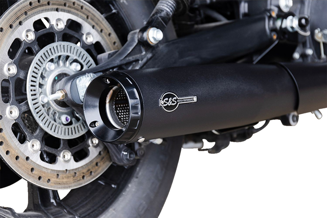 S&S CYCLE 2-into-1 Grand National Exhaust System - Black - Race Only 4111-266-R