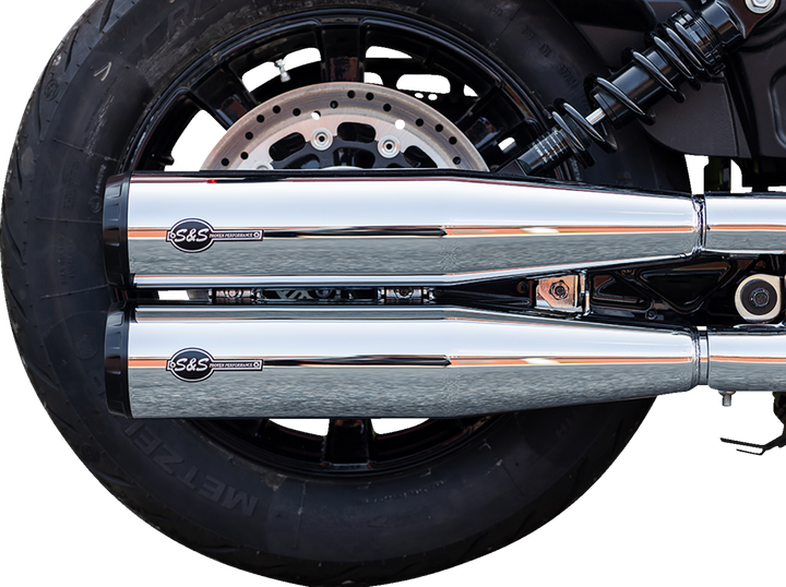 S&S CYCLE Grand National Slip-On Mufflers - Chrome - 50-State 4110-156