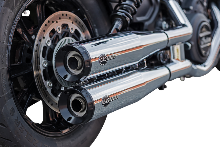S&S CYCLE Grand National Slip-On Mufflers - Chrome - Race Only 4110-156-R