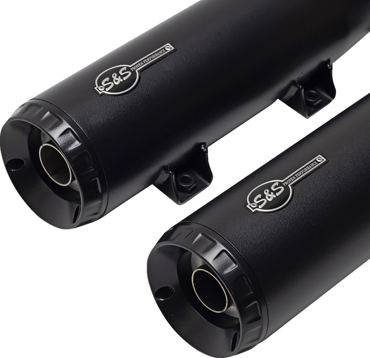 S&S CYCLE Grand National Slip-On Mufflers - Black - Race Only 4110-266-R