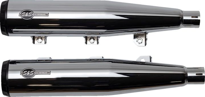 S&S CYCLE Grand National Slip-On Mufflers - Chrome - 50-State 4110-156
