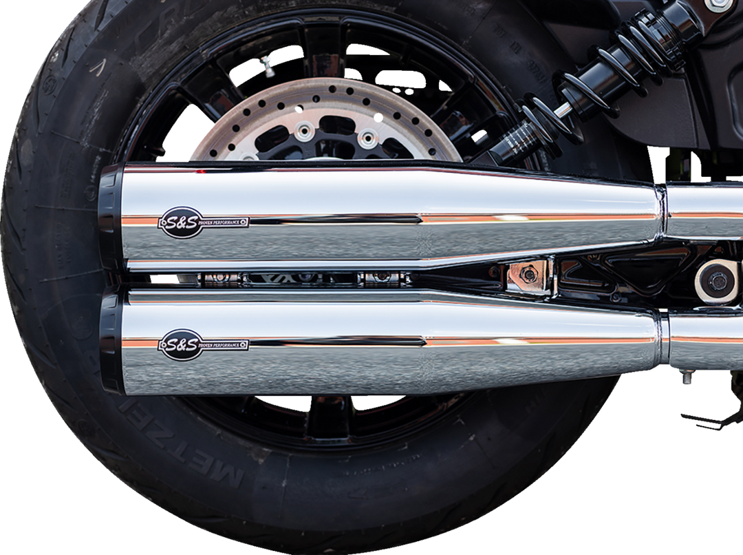 S&S CYCLE Grand National Slip-On Mufflers - Chrome - Race Only 4110-156-R