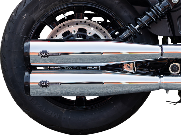S&S CYCLE Grand National Slip-On Mufflers - Chrome - Race Only 4110-156-R