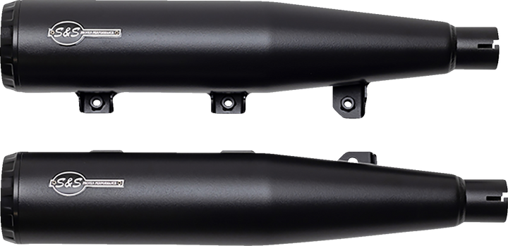 S&S CYCLE Grand National Slip-On Mufflers - Black - Race Only 4110-266-R